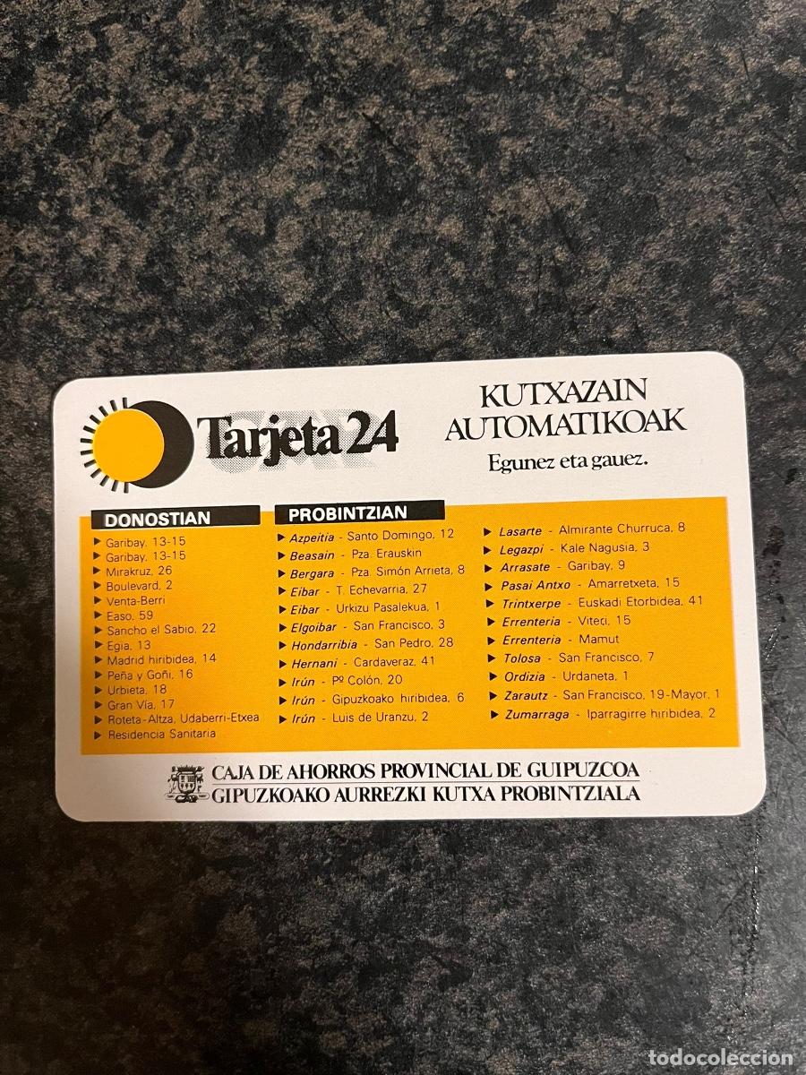 Coleccionismo Calendarios: Calendario Fournier. Caja Guipuzcoa 1984. Tarjeta 24h en euskera vasco