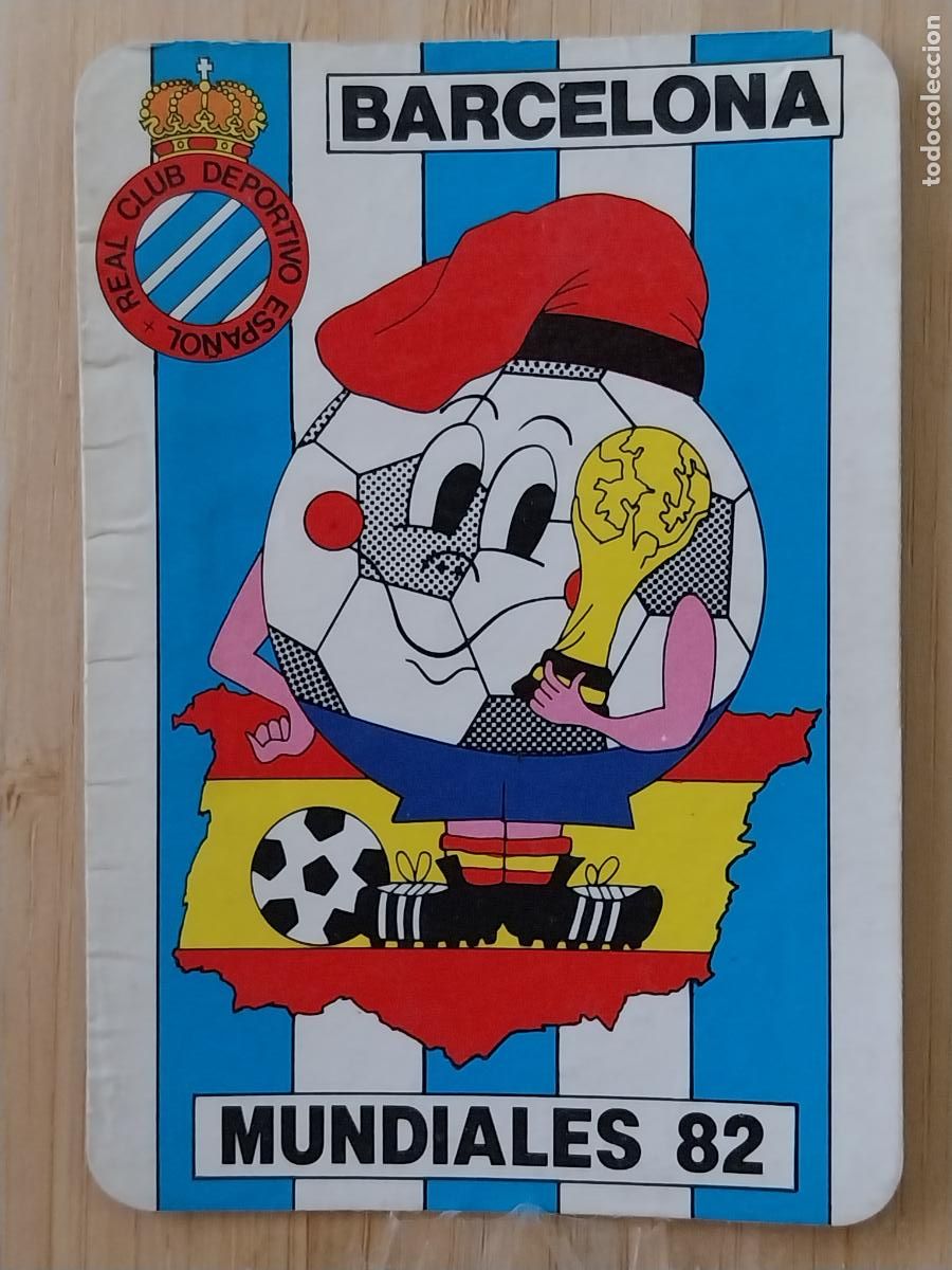 Coleccionismo Calendarios: R C D ESPA&Ntilde;OL FUTBOL ILUSTRACION CALENDARIO 1982 PUBLICIDAD FERRETERIA REDONDO