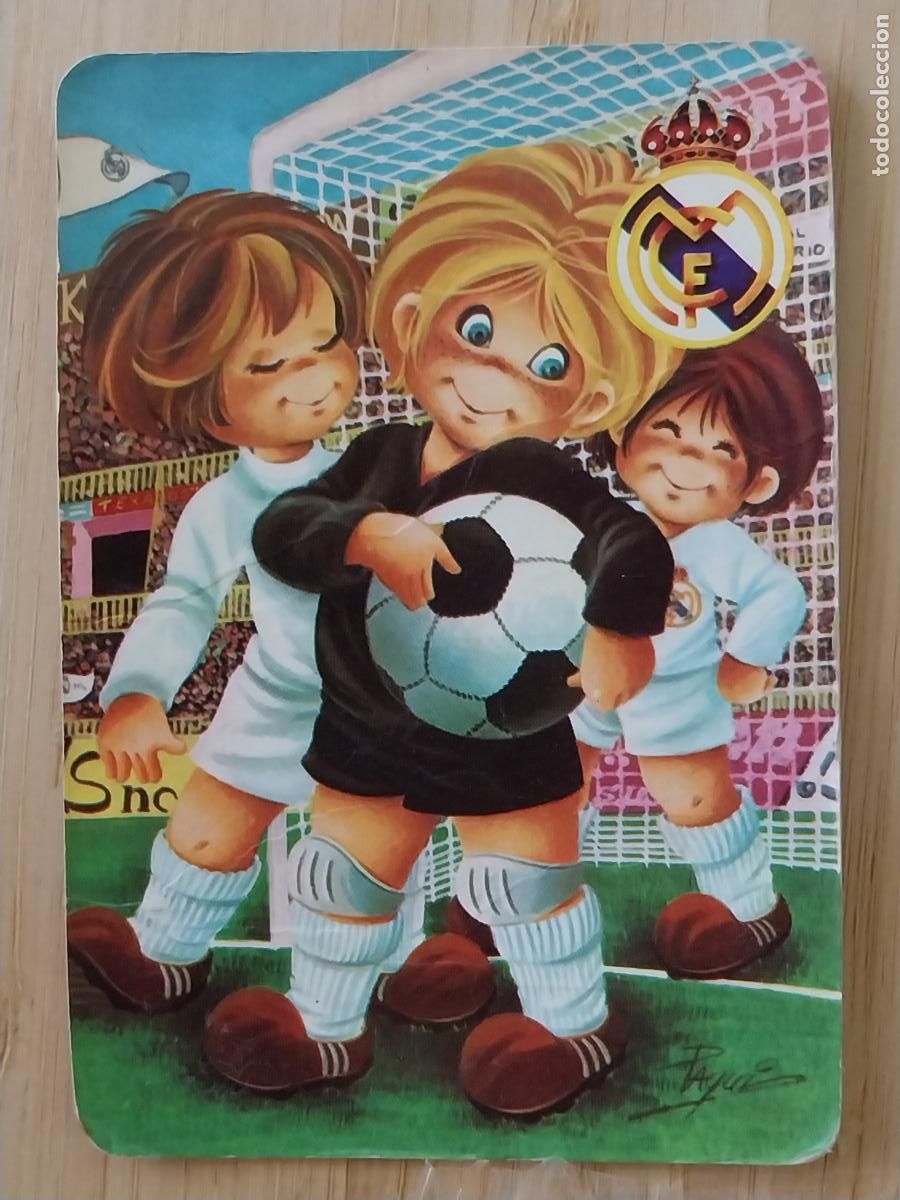Coleccionismo Calendarios: REAL MADRID FUTBOL ILUSTRACION CALENDARIO 1986 PUBLICIDAD CALVILLO Y GARVIA REF MP 113