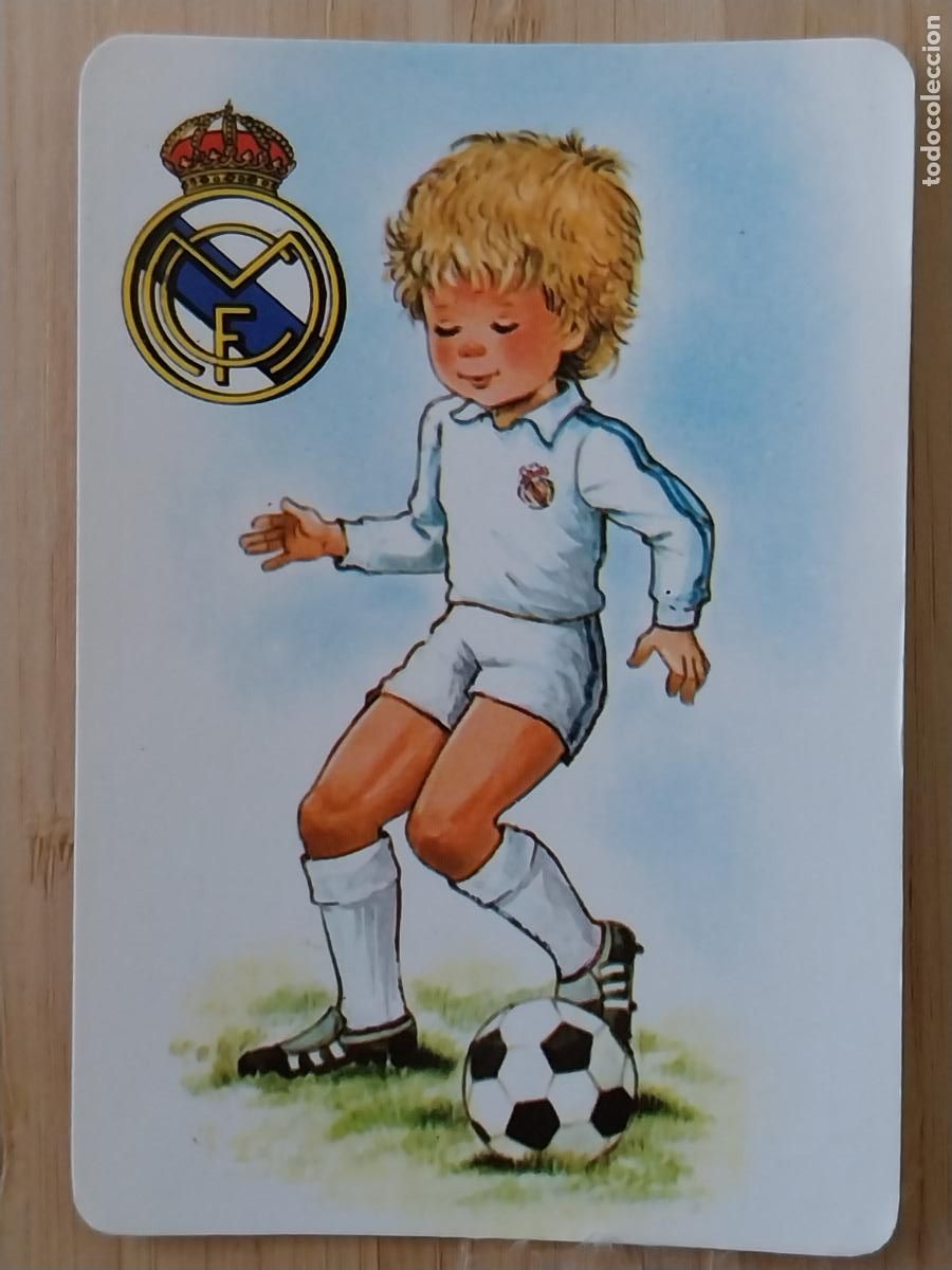 Coleccionismo Calendarios: REAL MADRID FUTBOL ILUSTRACION CALENDARIO 1985 PUBLICIDAD AUTO ESCUELA VISTA ALEGRE REF PB 802