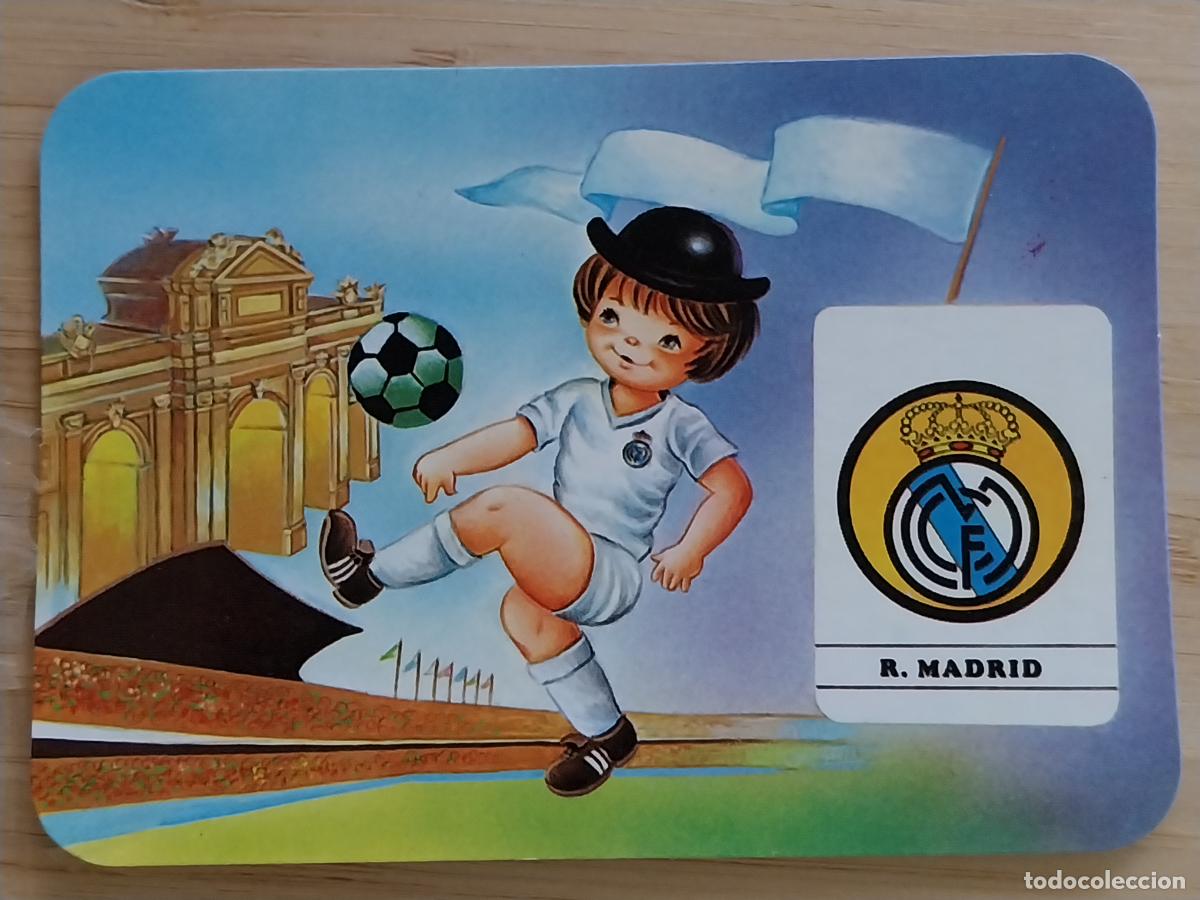 Coleccionismo Calendarios: REAL MADRID FUTBOL ILUSTRACION CALENDARIO 1988 PUBLICIDAD BAR SAYAGUES REF 822