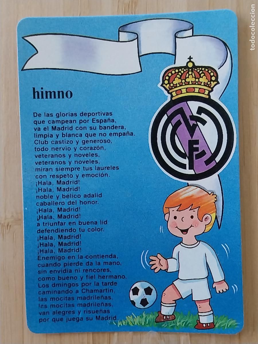 Coleccionismo Calendarios: REAL MADRID ILUSTRACION HIMNO CALENDARIO 1992 PUBLI DECO DONOSTIARRA REF MP 196