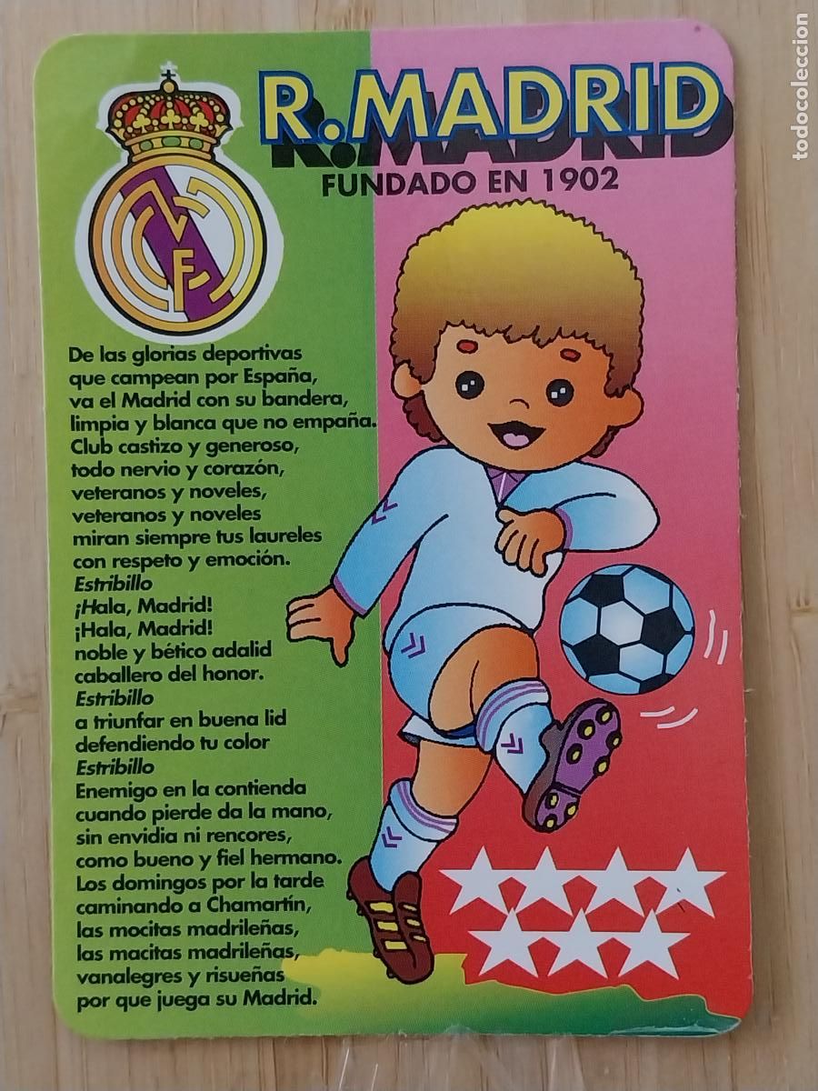 Colecionismo Calend&aacute;rios: REAL MADRID ILUSTRACION CALENDARIO 1995 PUBLI CAFETERIA OKAYAMA REF MC 175