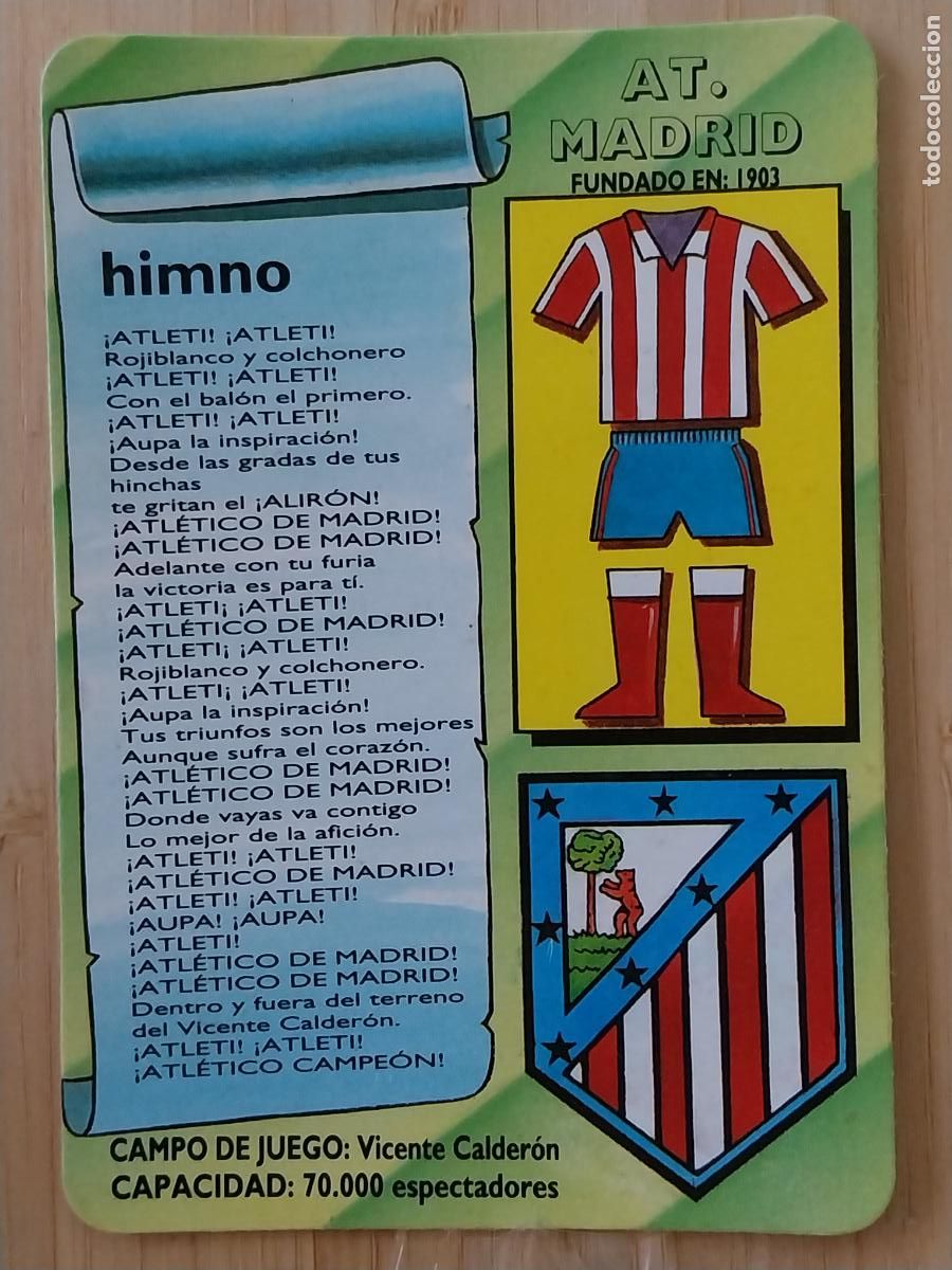 Coleccionismo Calendarios: ATLETICO AT MADRID ILUSTRACION CALENDARIO 1994 PUBLI CICLO BAR REF MC 185