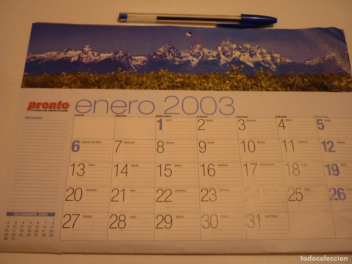 Collectables Calendars: ALMANAQUE REVISTA PRONTO A&Ntilde;O 2003