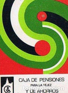 Coleccionismo Calendarios: CALENDARIO CAJA DE PENSIONES PARA LA VEJEZ Y DE AHORROS, 1974.