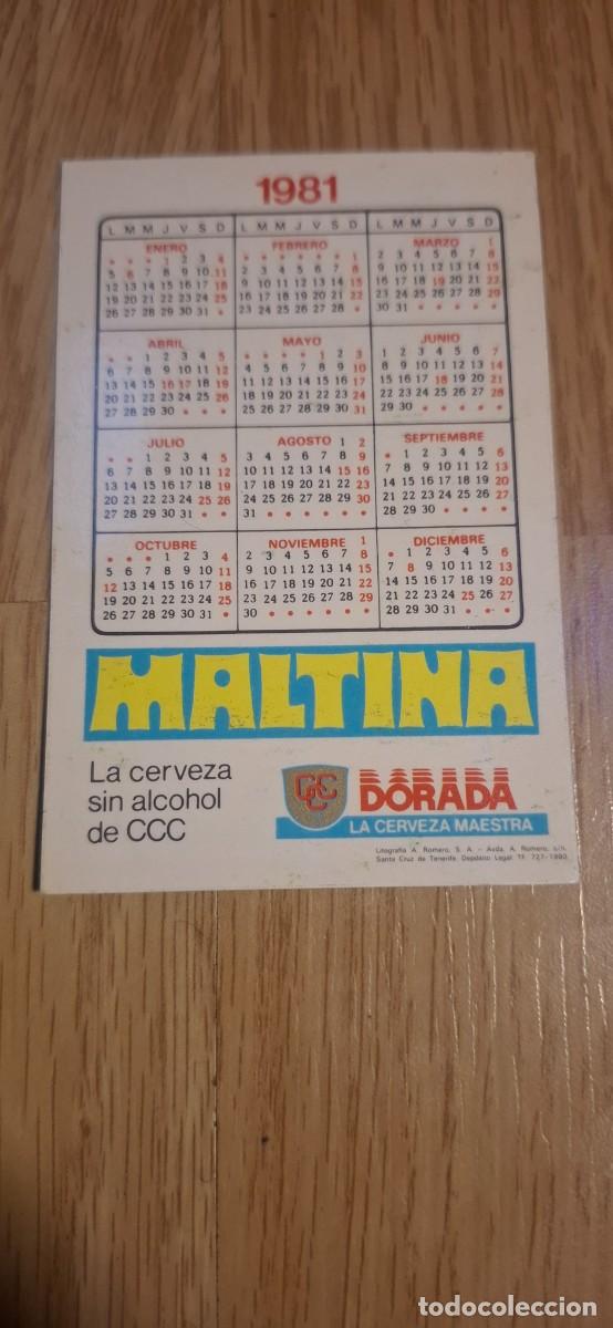 Coleccionismo calendarios: Calendario dorada MALTINA 1981 - Foto 2