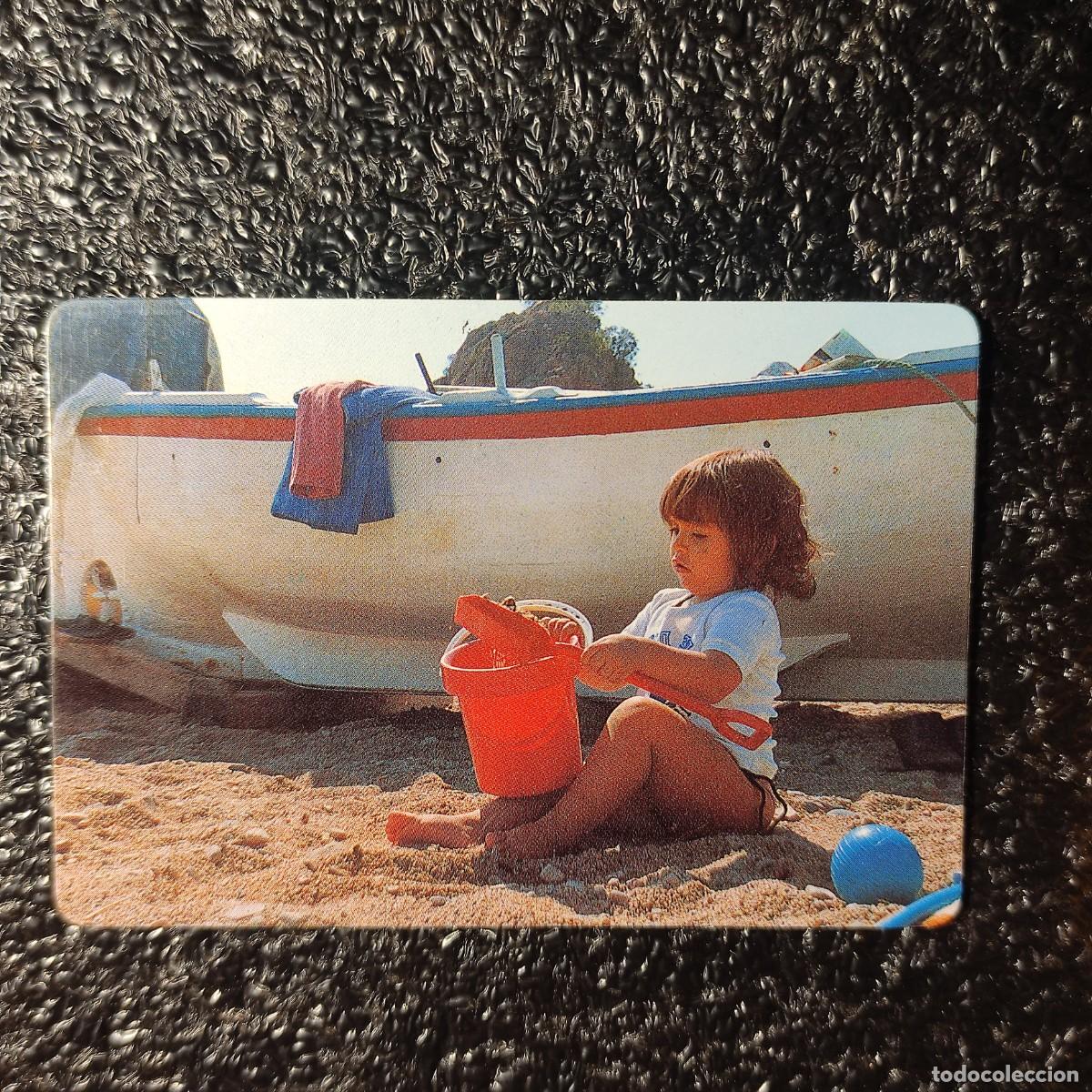 Coleccionismo Calendarios: CALENDARIO BOLSILLO NI&Ntilde;OS . Ni&ntilde;a jugando en la playa . Vintage**1992 ** MP14 ** T1