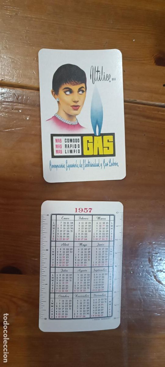 Coleccionismo Calendarios: CALENDARIO ROURA -COMPA&Ntilde;IA ESPA&Ntilde;OLA DE ELECTRICIDAD Y GAS LEBON 1957