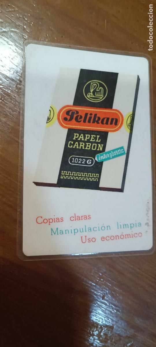 Coleccionismo Calendarios: Calendario de bolsillo, Pelikan Papel carb&oacute;n, Plastificado, a&ntilde;o 1965.