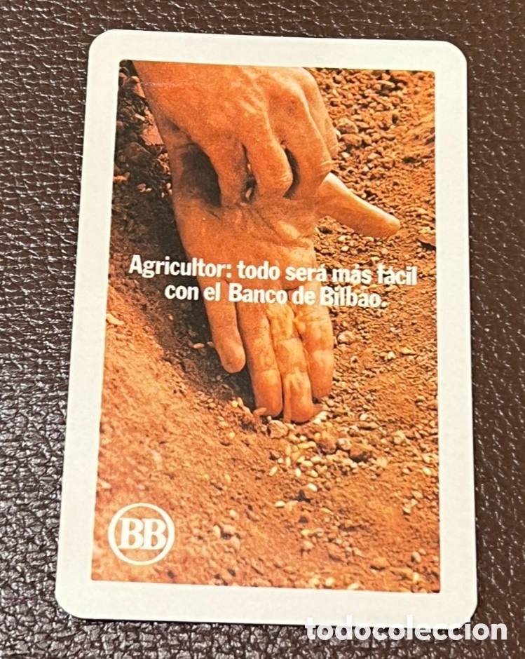 Coleccionismo Calendarios: Calendario de bolsillo. Banco de Bilbao. Agricultor. Fournier. 1974.