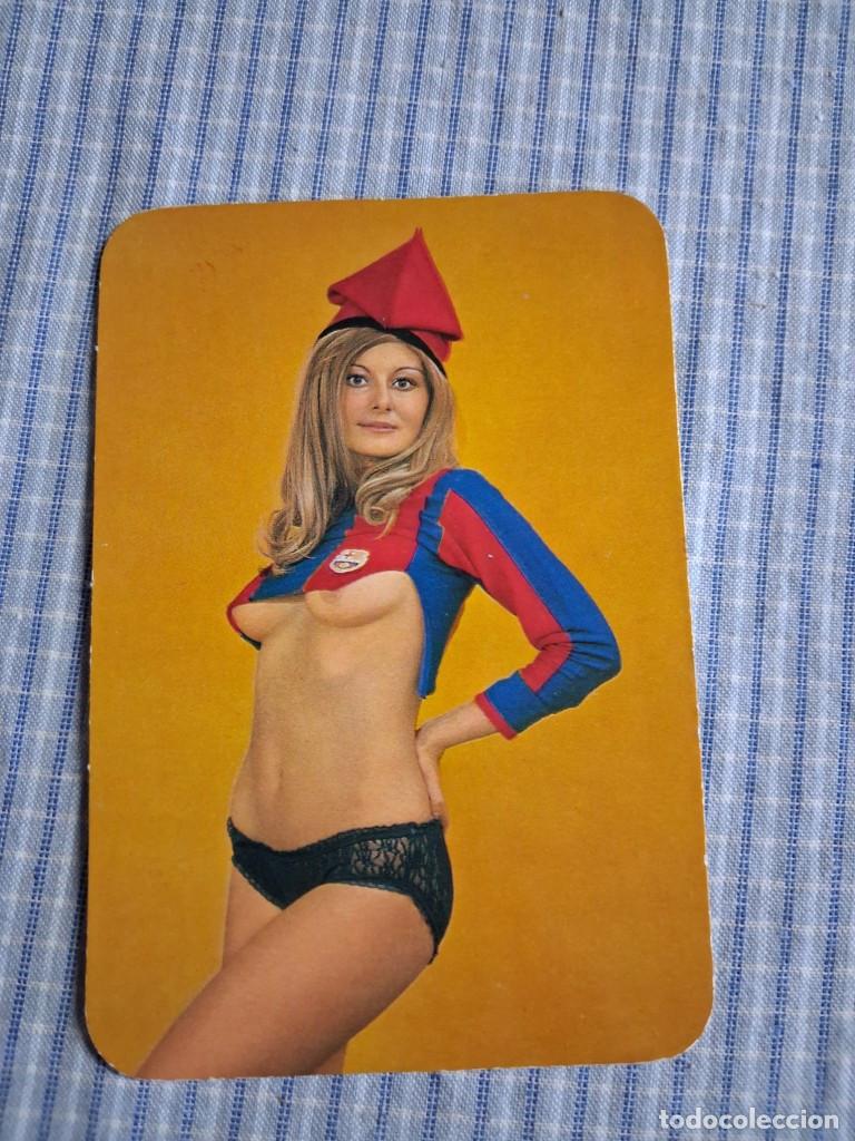 Coleccionismo Calendarios: Calendario se&ntilde;orita f&uacute;tbol F.C. Barcelona. A&ntilde;o 1977. Estado ver imagen