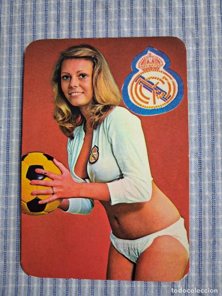 Coleccionismo Calendarios: Calendario se&ntilde;orita f&uacute;tbol Real Madrid. A&ntilde;o 1977. Estado ver imagen