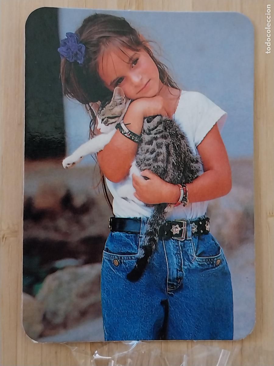 Coleccionismo Calendarios: NI&Ntilde;A GATO ABRAZO CALENDARIO 1993 PUBLI BAR BIARRITZ REF WCB 117
