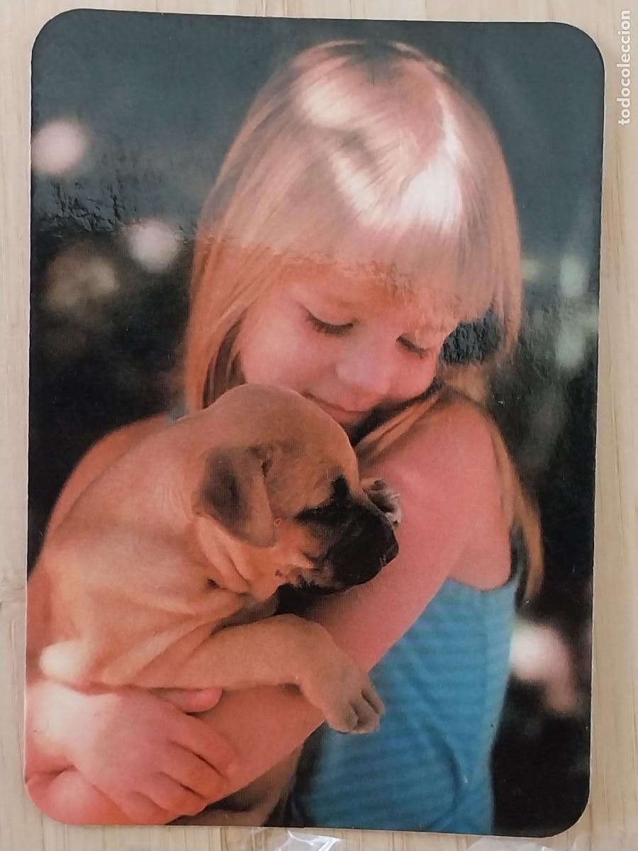 Coleccionismo Calendarios: NI&Ntilde;A CACHORRO PERRO CALENDARIO 1991 PUBLI FOTOCOPIAS IMAGEN REF WCB 103