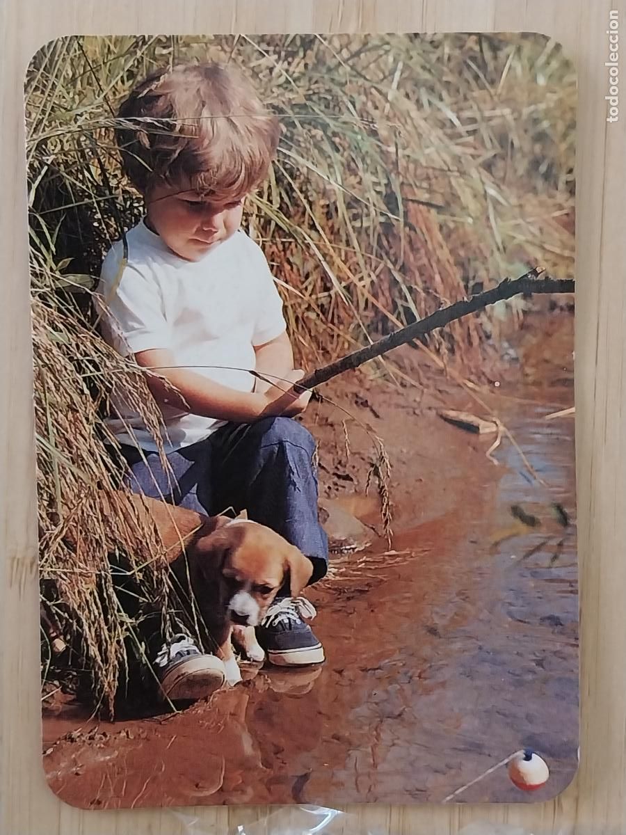 Coleccionismo Calendarios: NI&Ntilde;O PESCA PERRO CALENDARIO 1990 PUBLI PELUQUERIA IMAGEN TALAVERA REINA REF CB 412