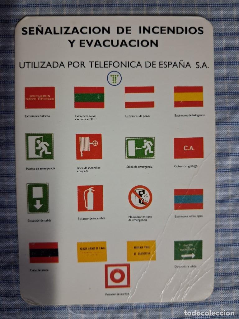 Collectables Calendars: Calendario Se&ntilde;alizaci&oacute;n incendios y evacuaci&oacute;n Telef&oacute;nica. A&ntilde;o 1990. Estado ver im&aacute;genes.