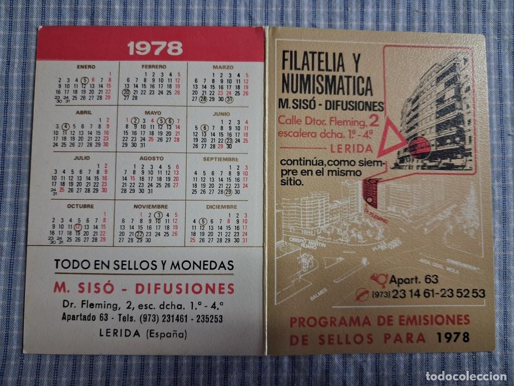 Collezionismo Calendari: Calendario Filatelia y numism&aacute;tica M. Sis&oacute;. L&eacute;rida. A&ntilde;o 1978. Estado ver im&aacute;genes