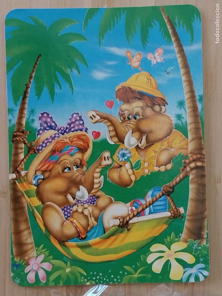 Coleccionismo Calendarios: ELEFANTES SAFARI ILUSTRACION CALENDARIO A&Ntilde;O 1994 ** PUBLI BAR BIARRITZ REF BO 5819