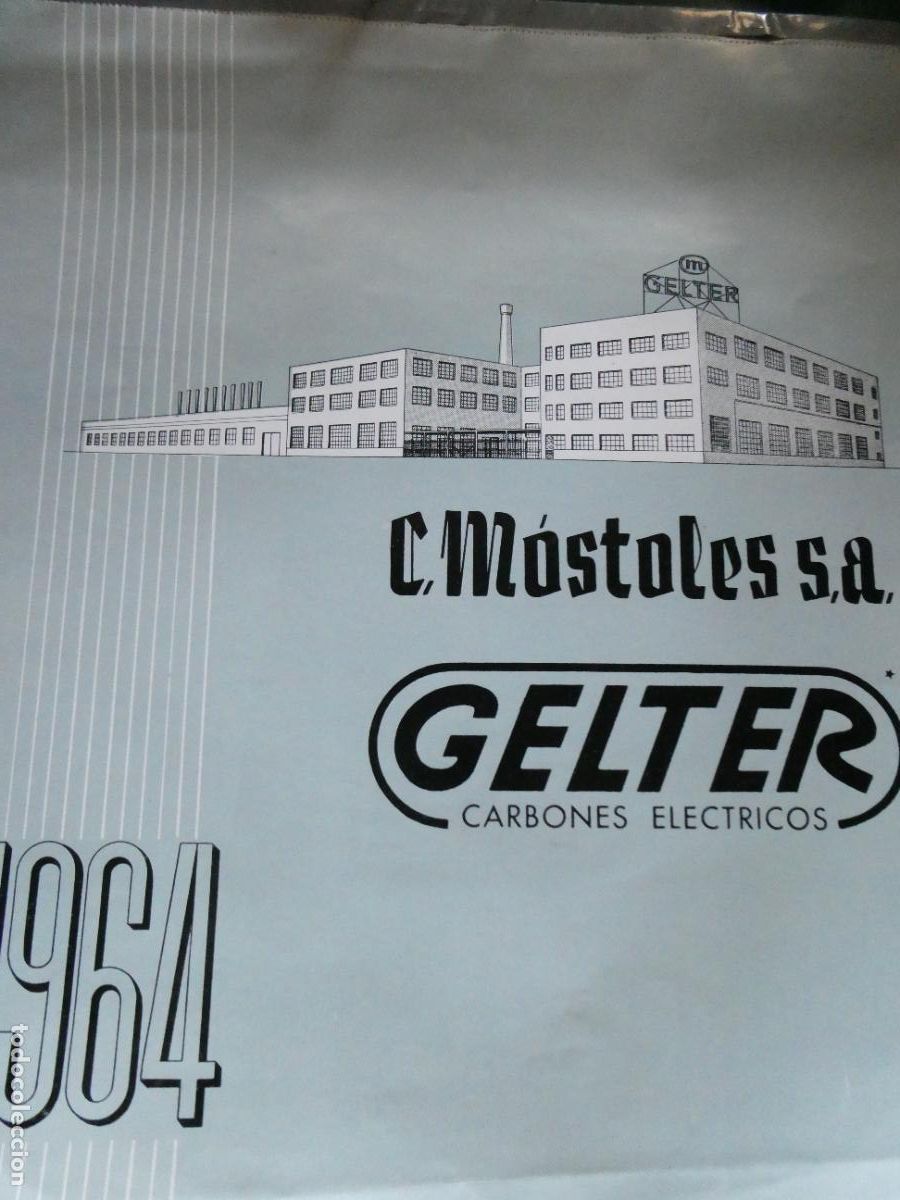 Colecionismo Calend&aacute;rios: CALENDARIO ALMANAQUE A&Ntilde;O 1964. PERROS RAZAS. GELTER CARBONES EL&Eacute;CTRICOS. 160GR
