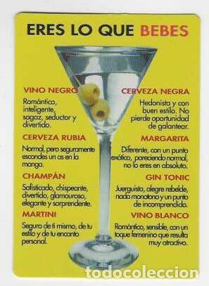 Coleccionismo Calendarios: CALENDARIO DE BOLSILLO A&Ntilde;O 2003 BEBIDAS - ERES LO QUE BEBES - SIN PUBLICIDAD - VER FOTO REVERSO