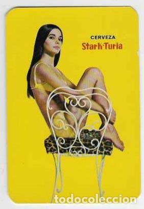 Coleccionismo Calendarios: CALENDARIO DE BOLSILLO A&Ntilde;O 1969 BEBIDAS - CERVEZA STARK TURIA - CHICA - VER FOTO REVERSO
