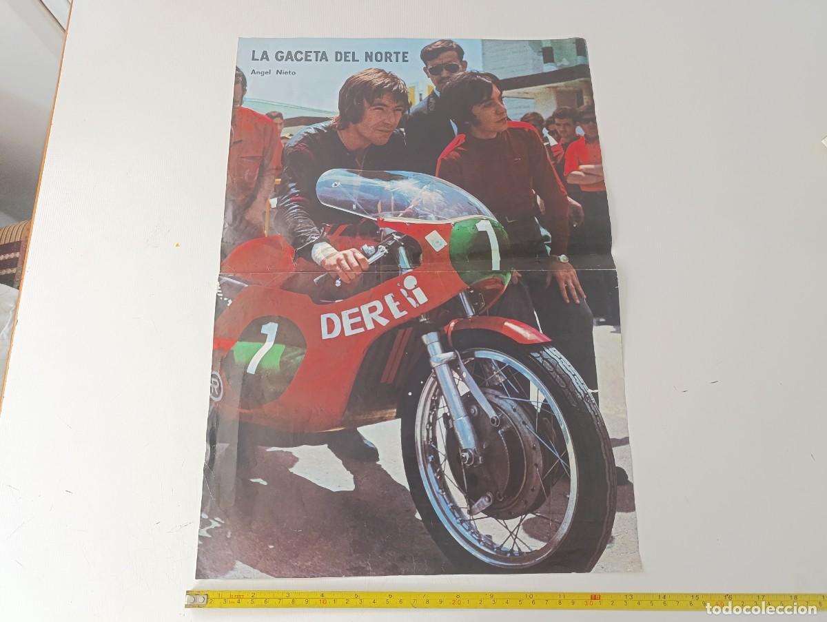 Coleccionismo Calendarios: POSTER - ANGEL NIETO - REVISTA LA GACETA DEL NORTE - 48CM X 33CM - ( CON ARRUGAS Y MANCHAS )