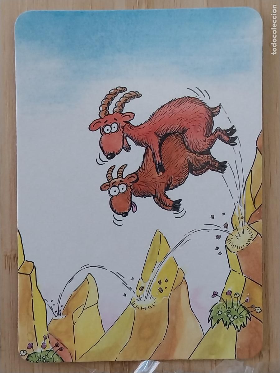Colecionismo Calend&aacute;rios: CABRAS ILUSTRACION CALENDARIO A&Ntilde;O 1993 PUBLI BAR BIARRITZ WCB 76