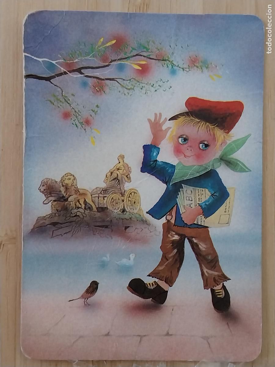 Colecionismo Calend&aacute;rios: NAVIDAD CIBELES ILUSTRACION CALENDARIO A&Ntilde;O 1989 PUBLI ++ OPTICA MEDINA ROJO REF MP 40