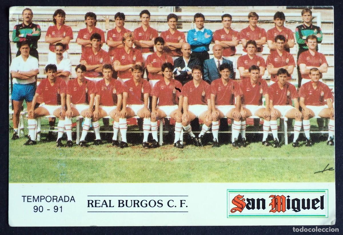 Coleccionismo Calendarios: CALENDARIO REAL BURGOS C.F. TEMPORADA 90-91. CERVEZAS SAN MIGUEL
