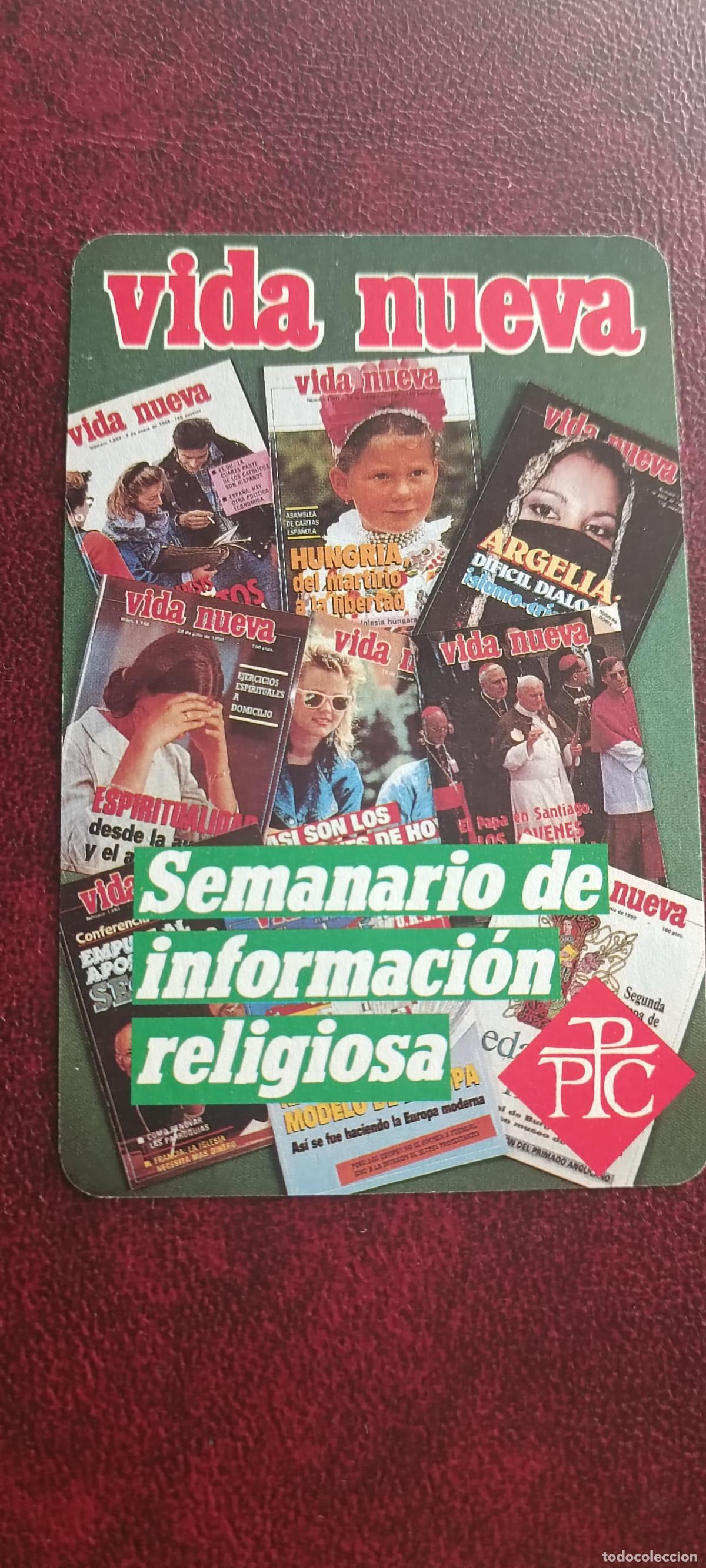 Coleccionismo Calendarios: Calendario de Bolsillo H. Fournier - A&ntilde;o 1991 - Publicidad Semanario Religioso Vida Nueva
