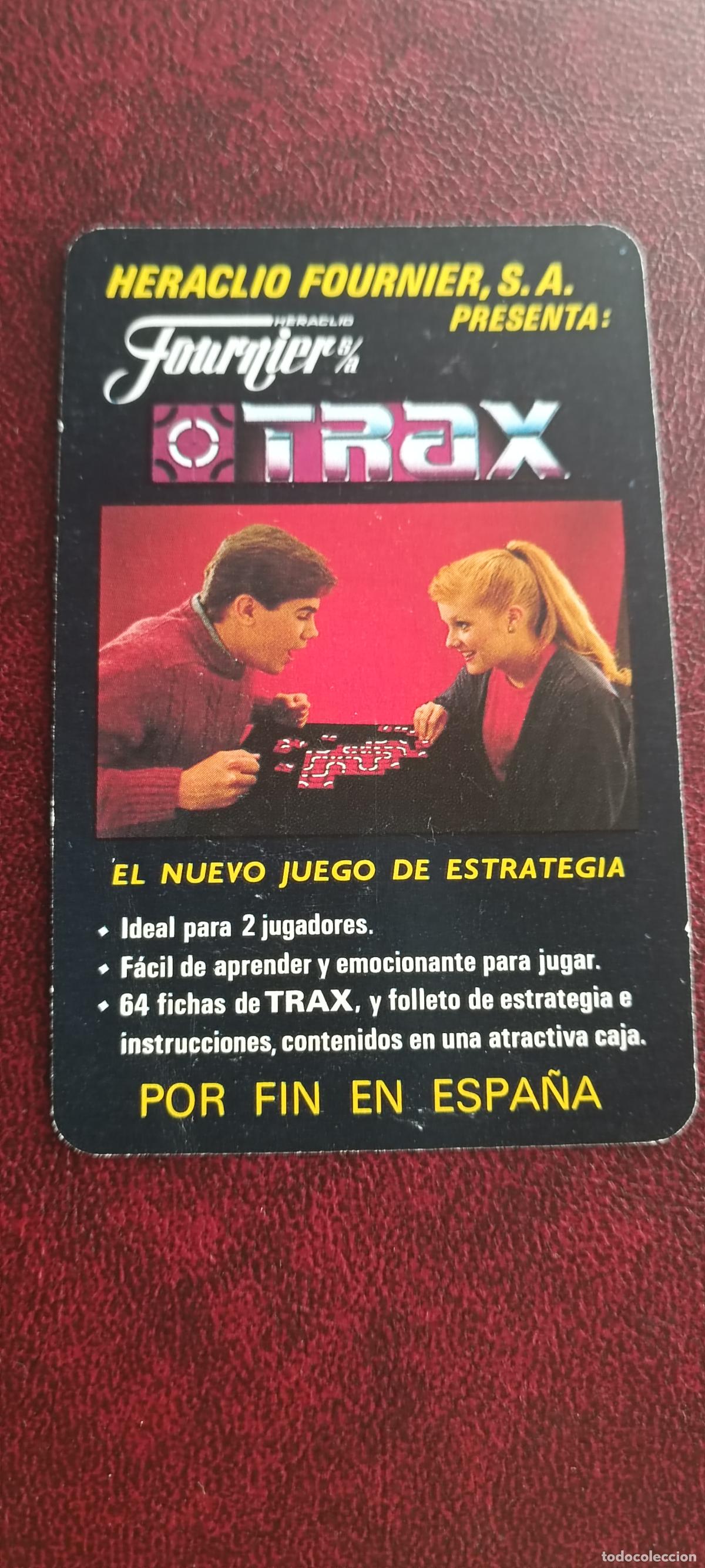 Coleccionismo Calendarios: CALENDARIO FOURNIER. JUEGO DE ESTRATEGIA TRAX. A&Ntilde;O 1989.