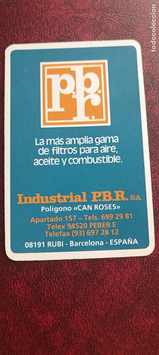 Collezionismo Calendari: calendario Fournier 1989, Industrial P B R. S.A