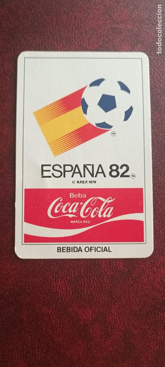 Coleccionismo Calendarios: Calendario de bolsillo, F&uacute;tbol Mundial Espa&ntilde;a 82, Coca-Cola, Heraclio Fournier a&ntilde;o 1982.