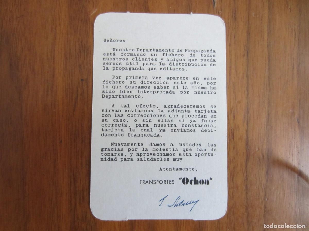 Coleccionismo Calendarios: CALENDARIO NO FOURNIER-TRASPORTES OCHOA-DEL 1964 VER FOTOS