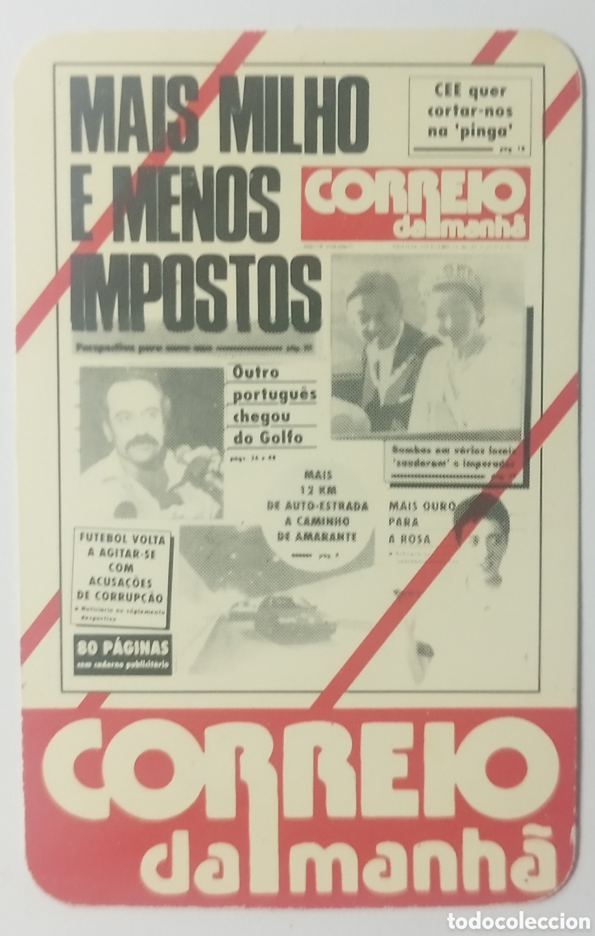 Coleccionismo Calendarios: Calend&aacute;rio de Bolso 1991 - Jornal Correio da Manh&atilde;