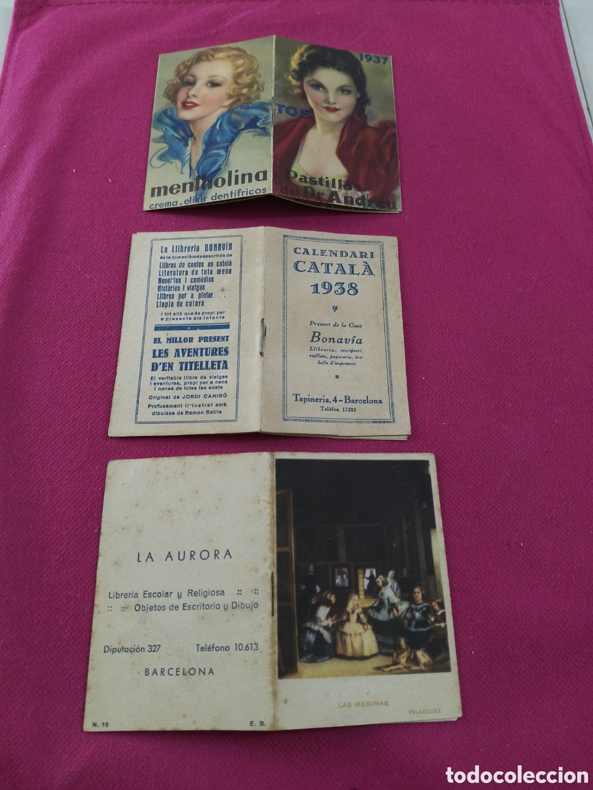 Coleccionismo Calendarios: CALENDARIOS ALMANAQUES SANTORAL DE BOLSILLO. A&Ntilde;OS 1937-1938 Y 1947