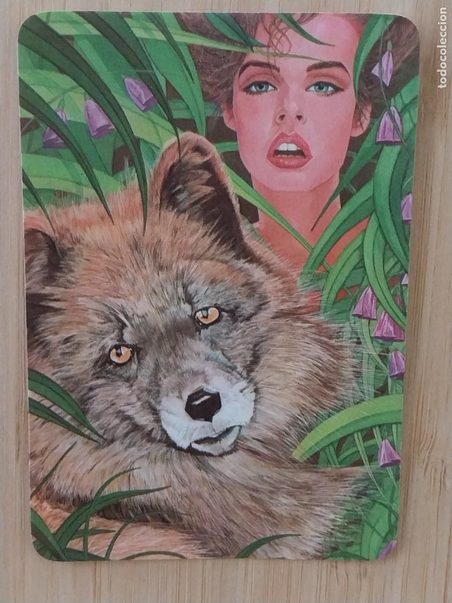 Coleccionismo Calendarios: ILUSTRACION MUJER PERRO CALENDARIO A&Ntilde;O 1990 PUBLI *** SERAUTO *** REF CLB 2045