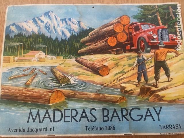 Coleccionismo Calendarios: Tarrasa. Maderas Bargay. Calendario 1950. Completo. 35 x 25 cm