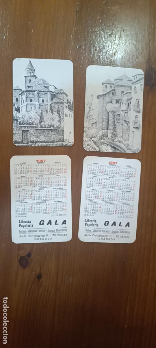 Coleccionismo Calendarios: 2 CALENDARIOS RINCONES DE GRANADA N&ordm; 10 RIO BARRO N&ordm; 15 ESCOLAPIOS 1997