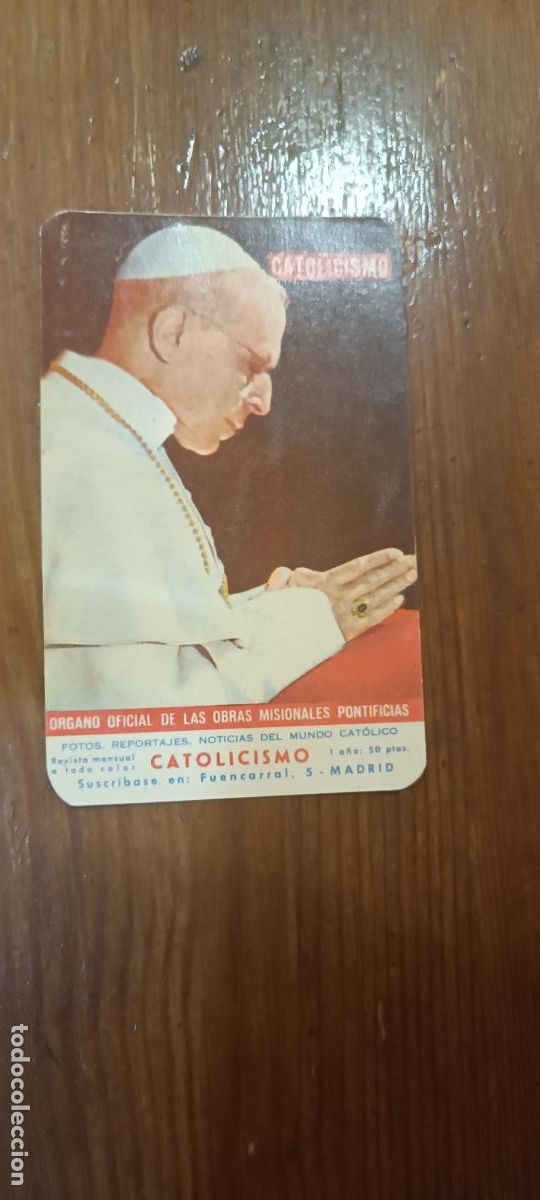 Coleccionismo Calendarios: Calendario de bolsillo revista Catolicismo 1960