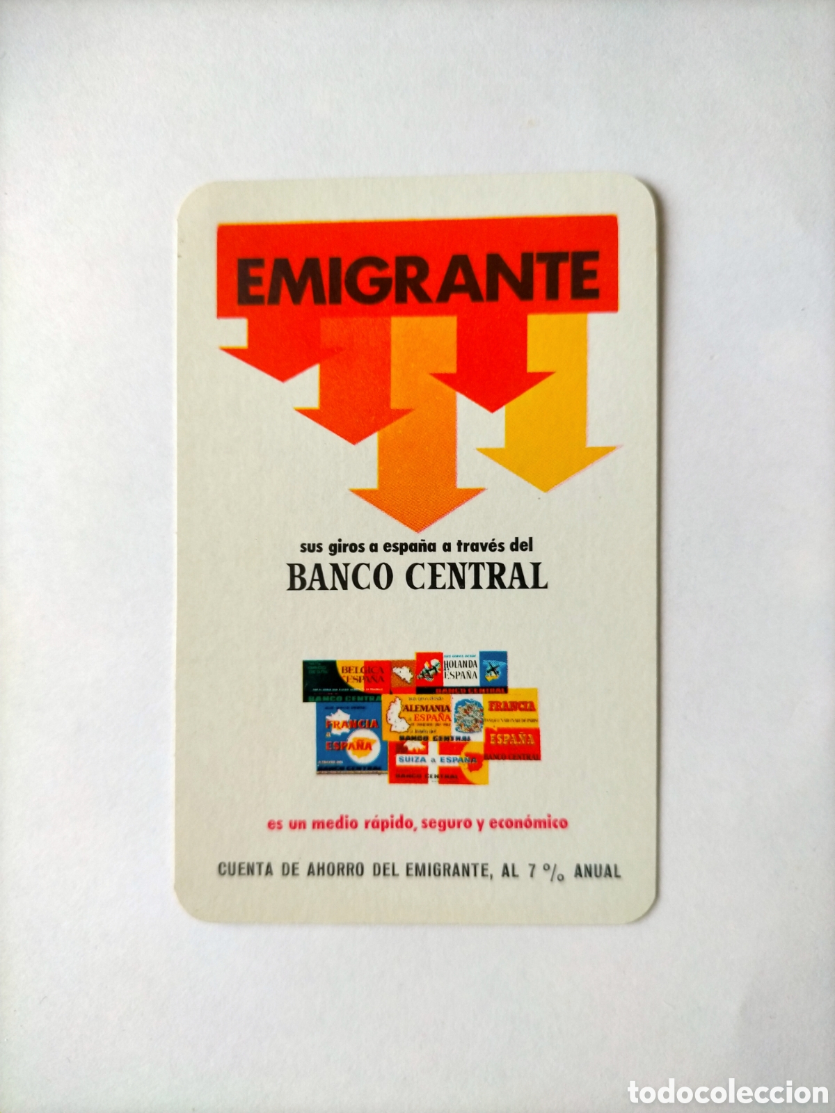 Coleccionismo Calendarios: Calendario fournier 1975 banco Central