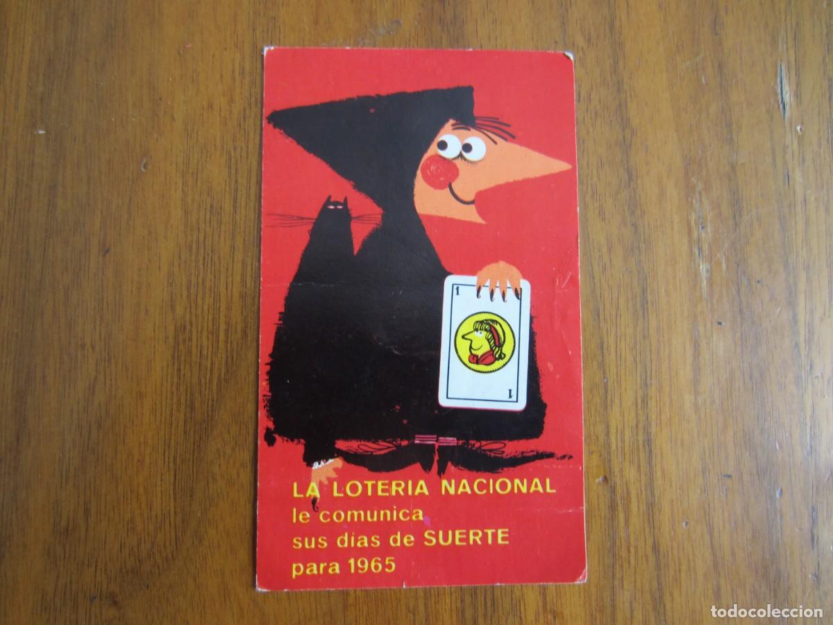 Coleccionismo Calendarios: CALENDARIO NO FOURNIER-LOTERIA NACIONAL-DEL 1965 VER FOTOS