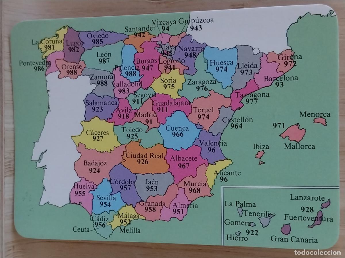 Collectionnisme Calendriers: PREFIJOS TELEFONICOS ESPA&Ntilde;A CALENDARIO A&Ntilde;O 1990 PUBLI *** GADOVI VIDEO CLUB *** REF CLB 2001
