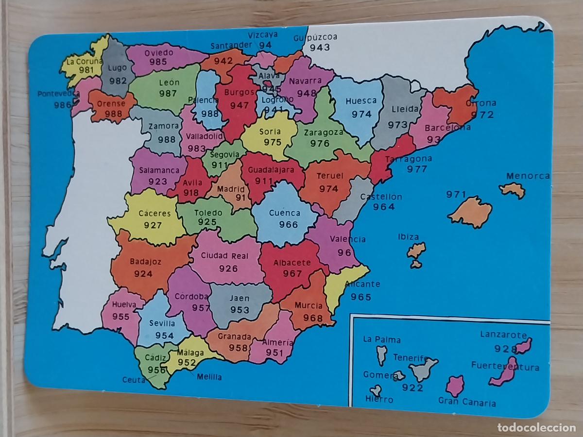 Colecionismo Calend&aacute;rios: PREFIJOS TELEFONICOS ESPA&Ntilde;A CALENDARIO A&Ntilde;O 1998 PUBLI *** BAR ANDRES *** REF MP 82