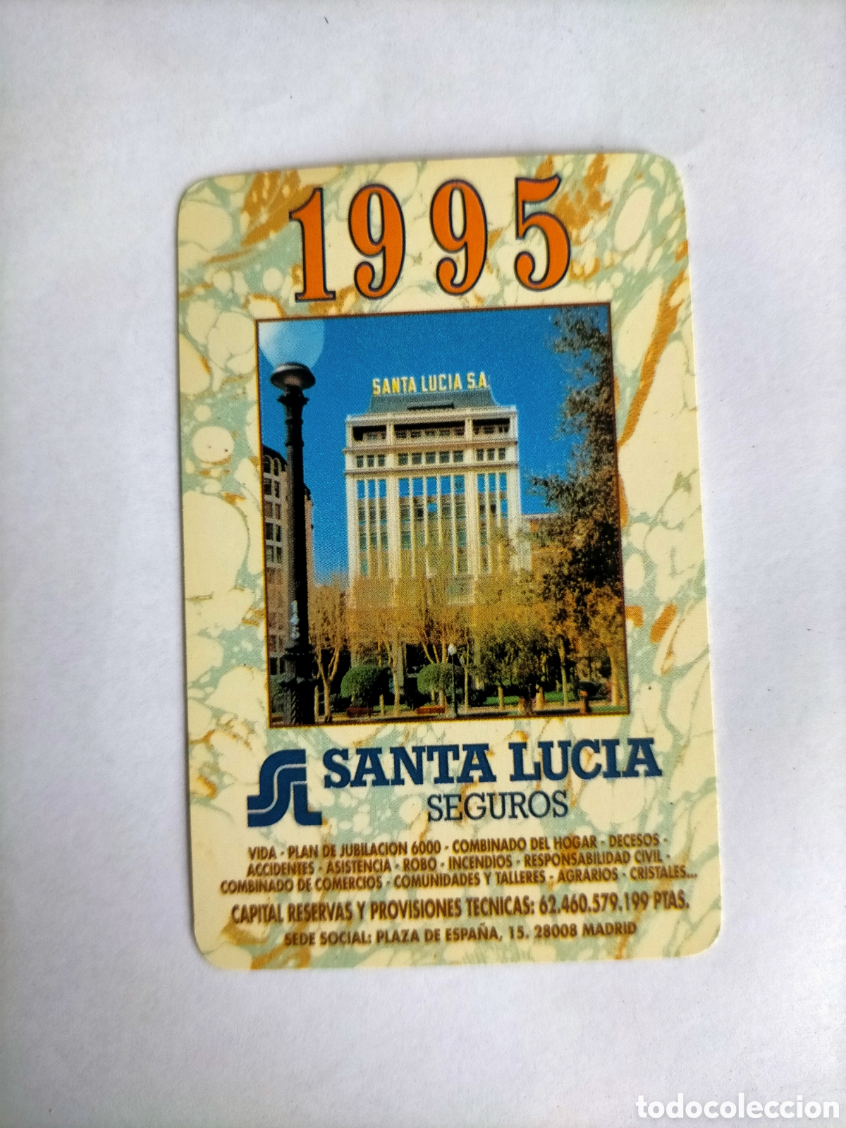 Coleccionismo Calendarios: Calendario fournier 1995 Santa Luc&iacute;a