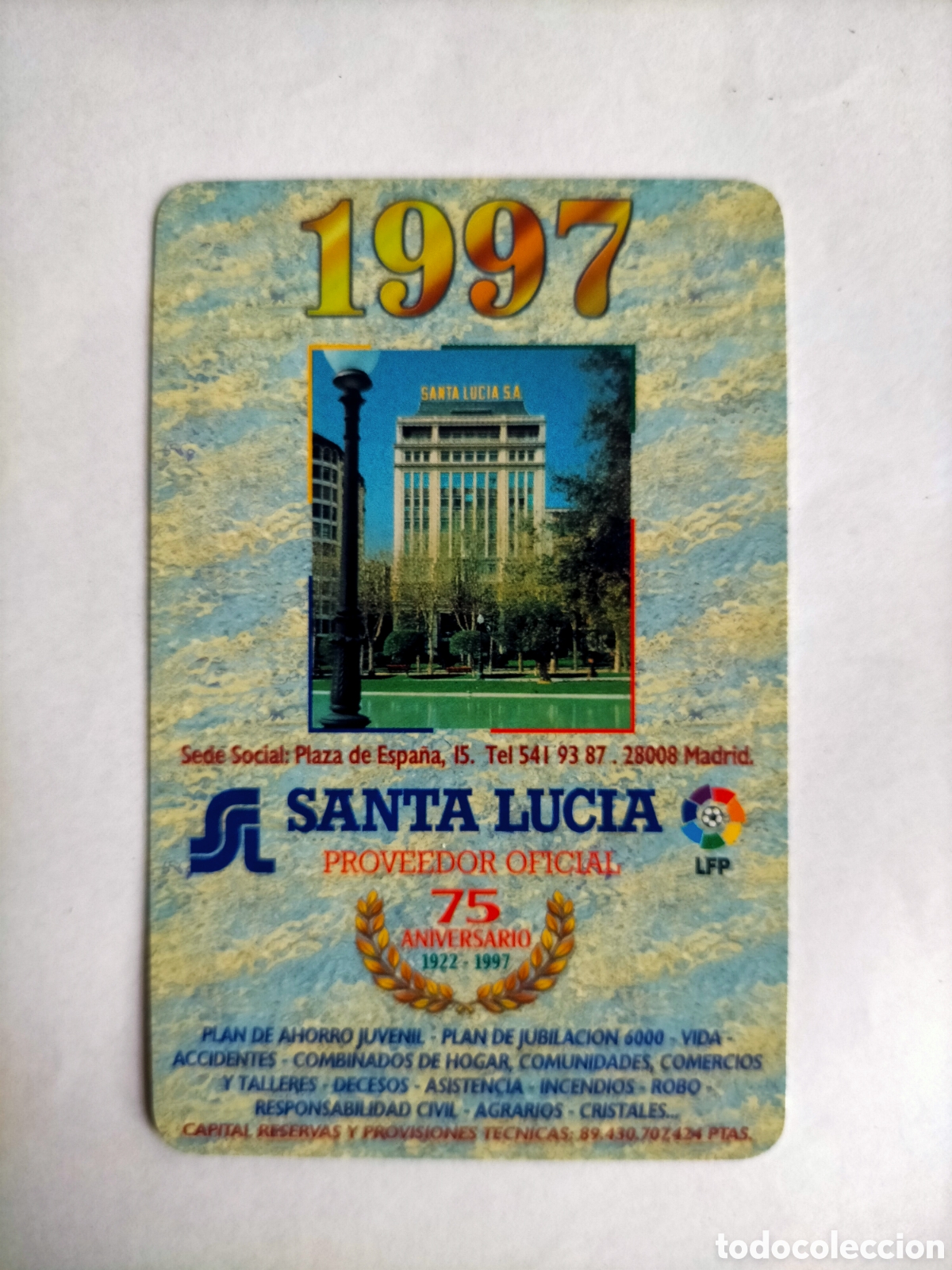 Coleccionismo Calendarios: Calendario fournier 1997 Santa Luc&iacute;a