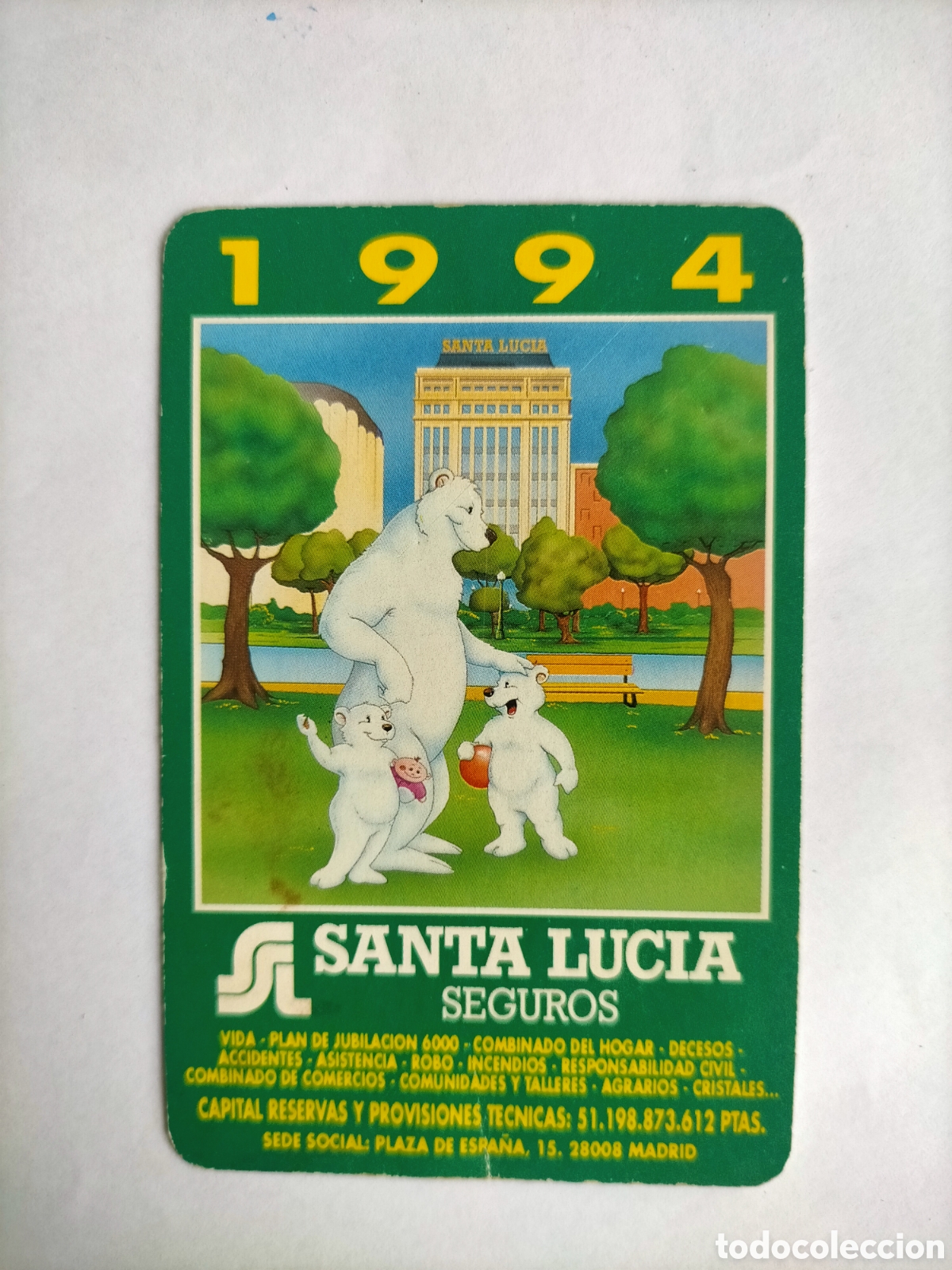 Coleccionismo Calendarios: Calendario fournier 1994 Santa Luc&iacute;a
