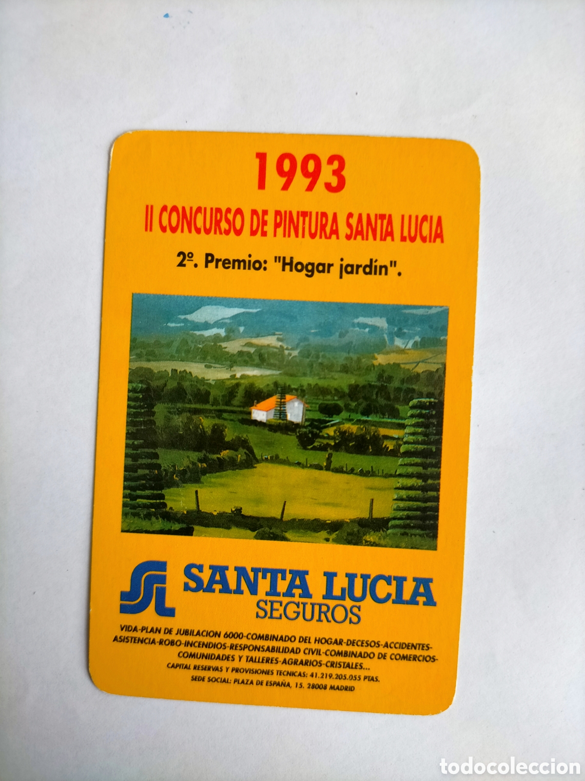 Coleccionismo Calendarios: Calendario fournier 1993 Santa Luc&iacute;a
