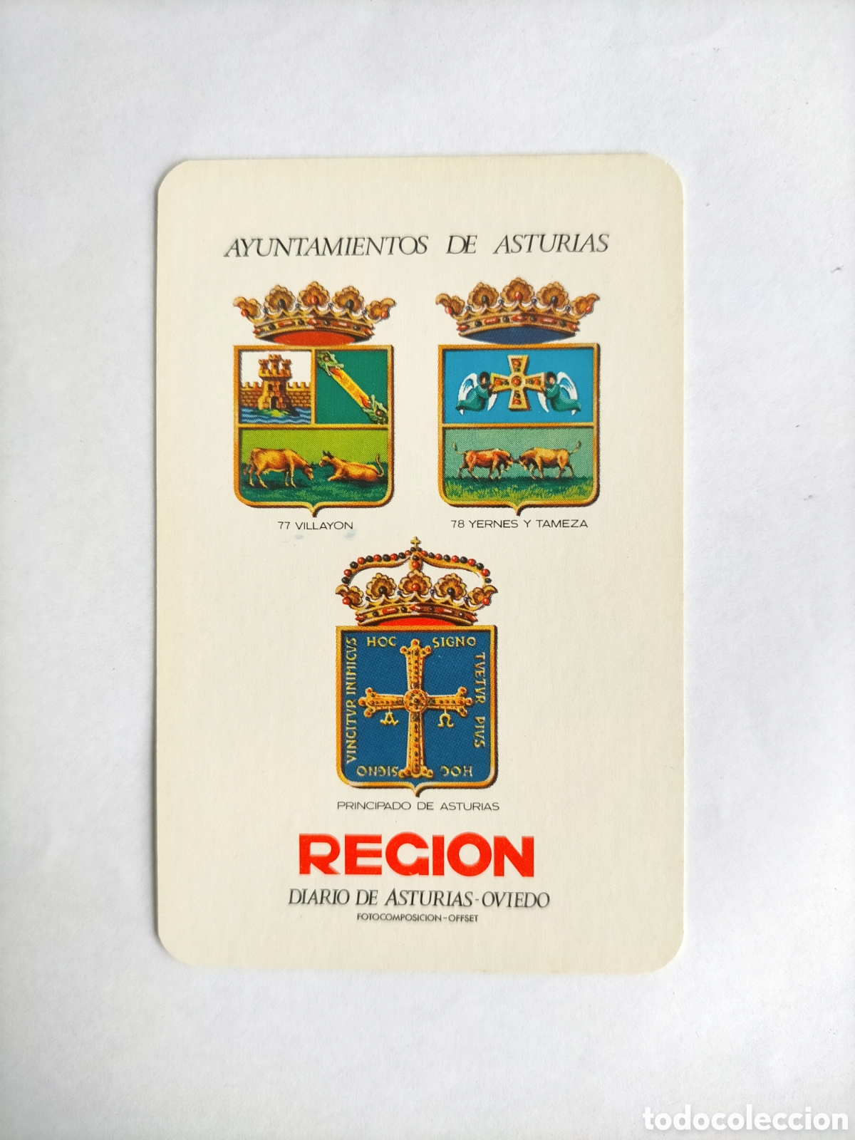 Coleccionismo Calendarios: Calendario fournier 1978 Regi&oacute;n